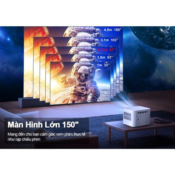 Máy chiếu Mini K660 Plus, Chính hãng KAW, Độ sáng độ nét cao, Full HD