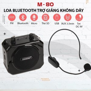 Máy trợ giảng không dây KAW Zansong M80, Công suất lớn, Kết nối Bluetooth 5.0